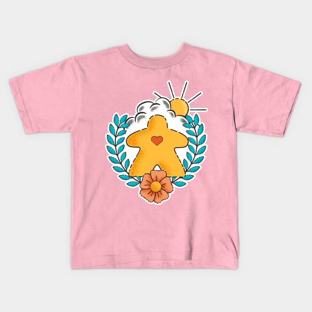 Victory Point Meeple Kids T-Shirt by east coast meeple